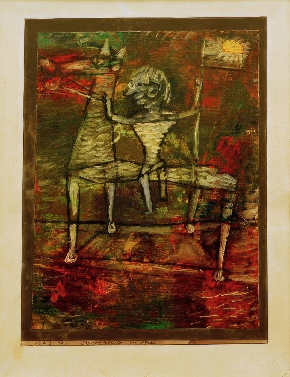 Dwarf Herald on Horseback by Paul Klee