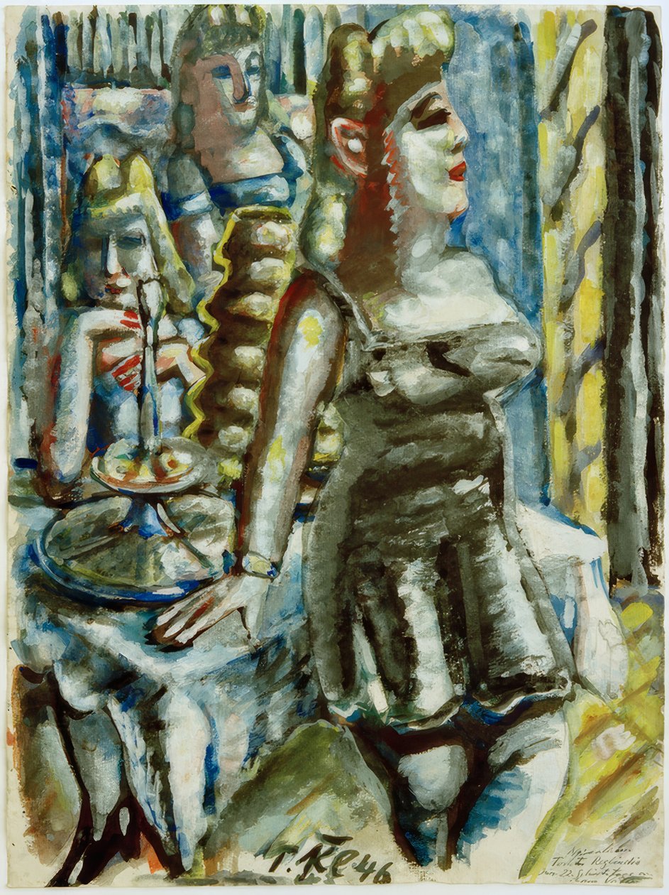 Three Women with Baumkuchen by Paul Kleinschmidt