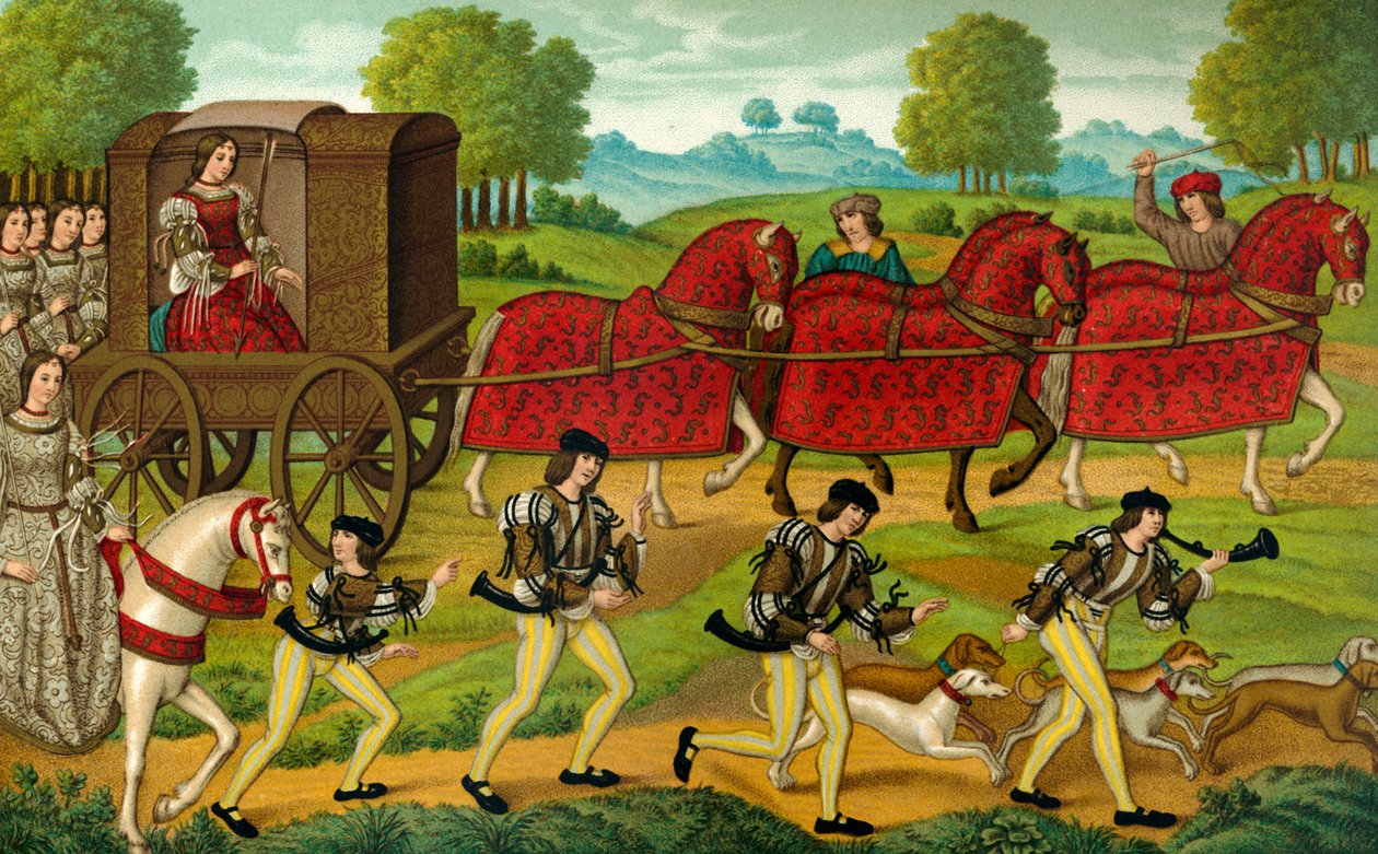 Medieval Ladies Hunting by Paul Lacroix