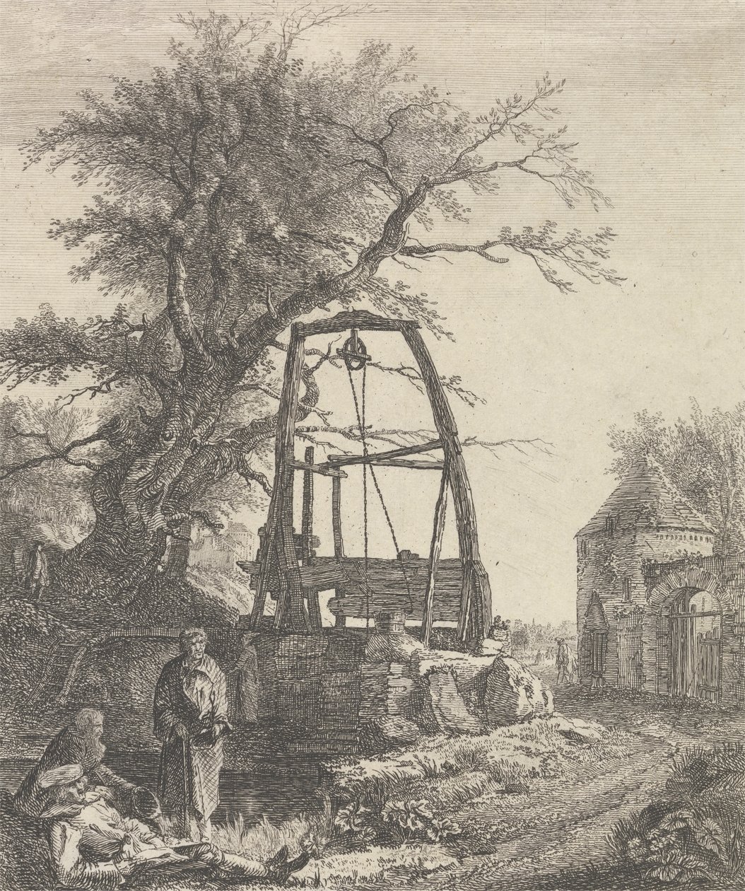 Scottish Beggars Resting near a Well by Paul Sandby