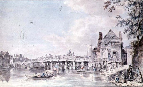 The Old Bridge at Windsor by Paul Sandby