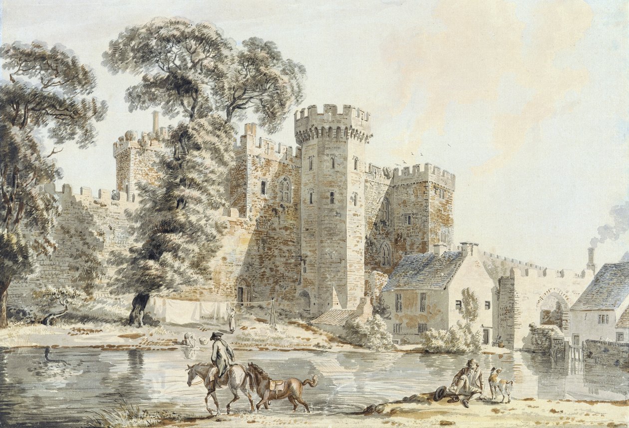 The South Gate of Cardiff Castle by Paul Sandby