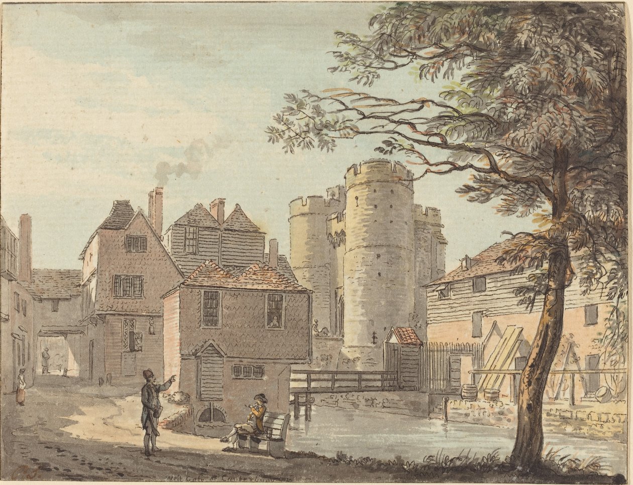West Gate at Canterbury by Paul Sandby