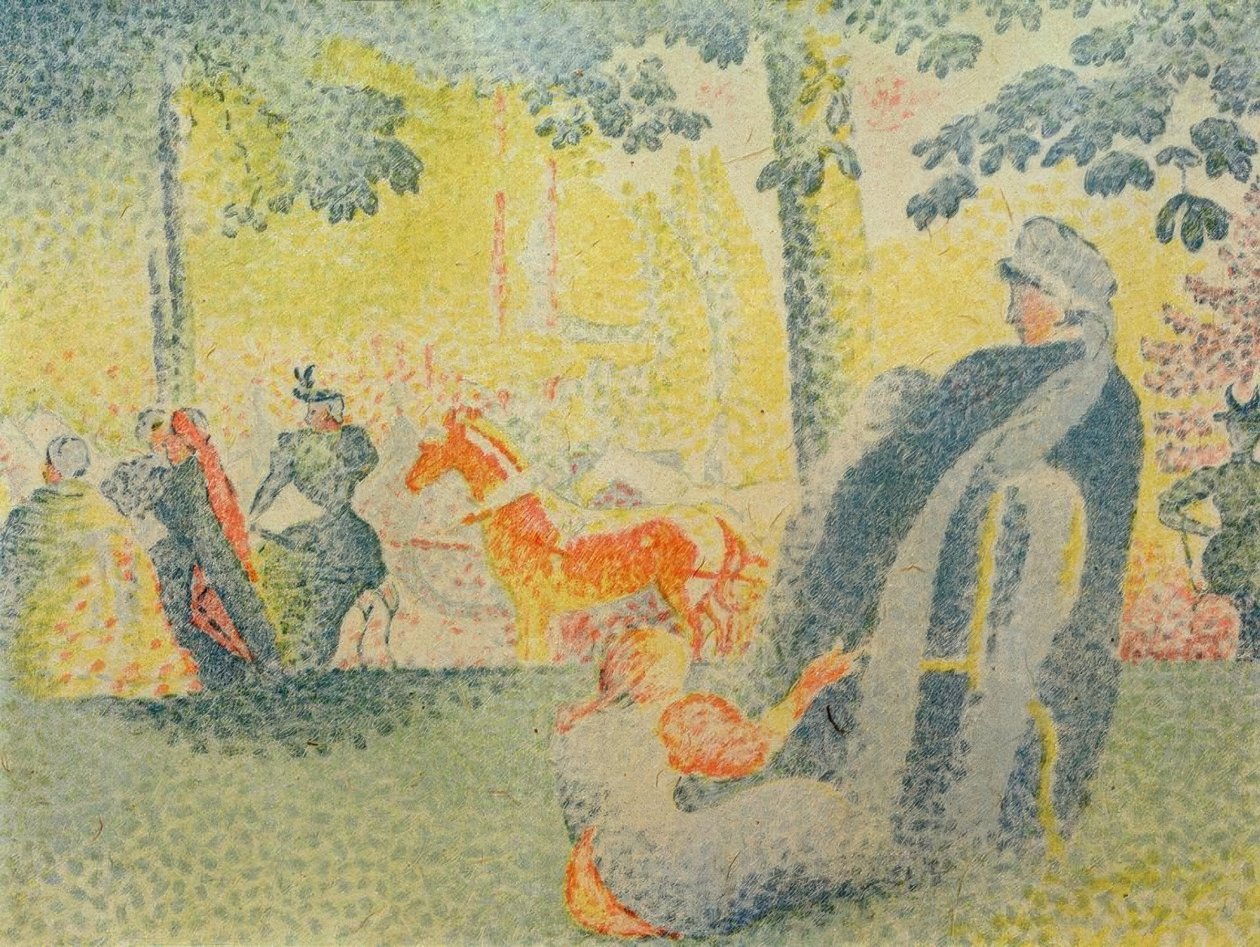 At the Champs-Elysées by Paul Signac