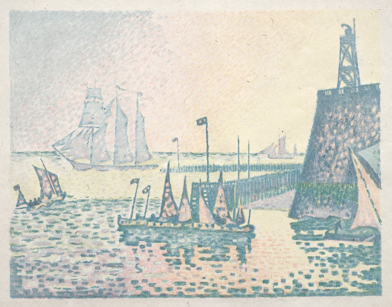 Evening, The Jetty at Vlissingen by Paul Signac