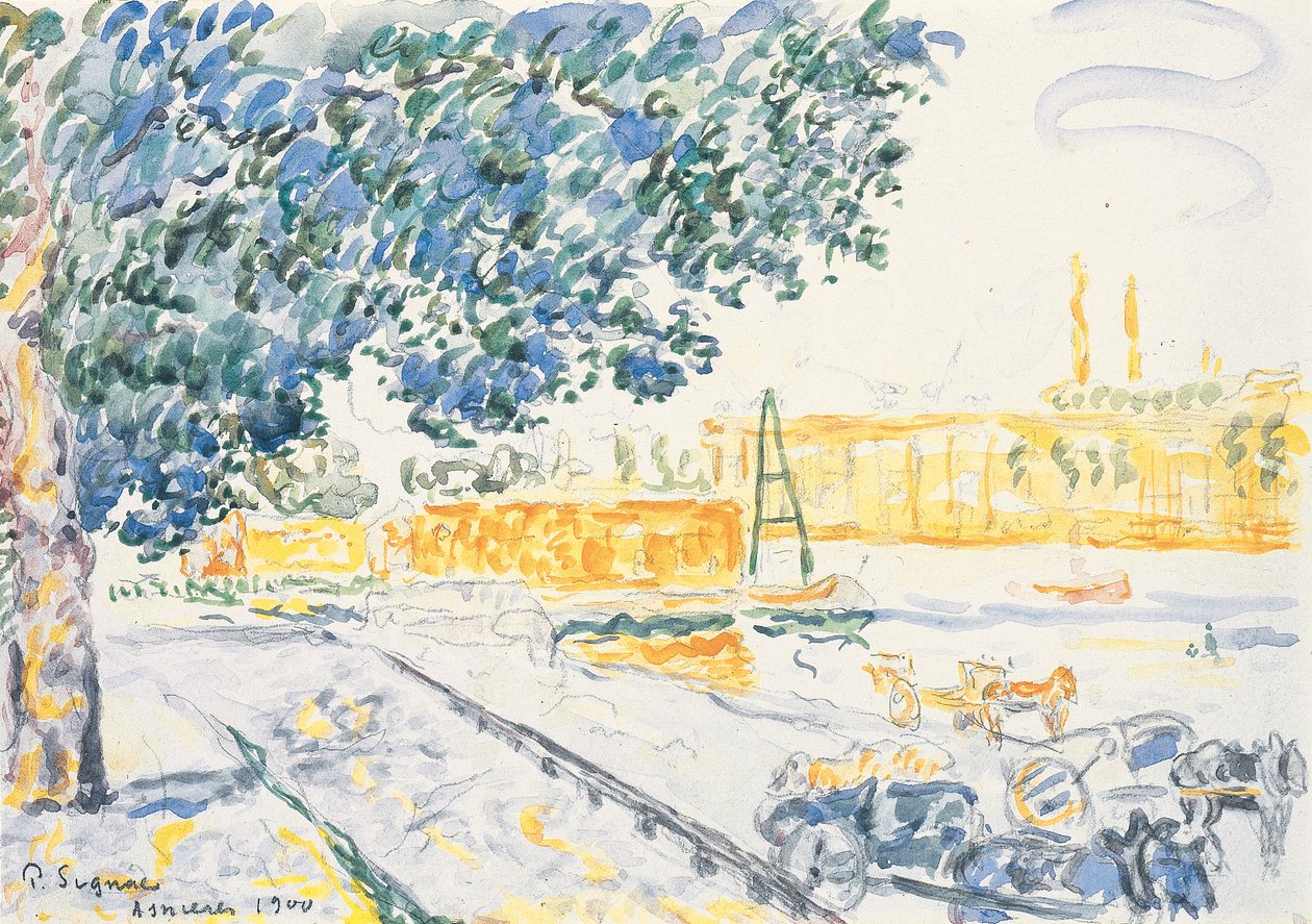 The Seine at Asnières by Paul Signac