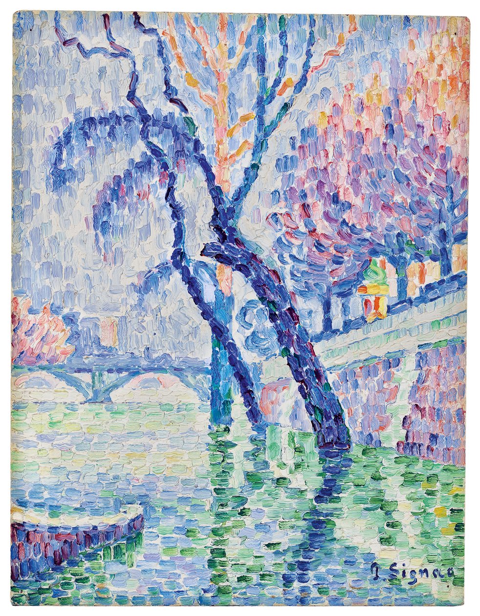 Pont des Arts, Flood by Paul Signac