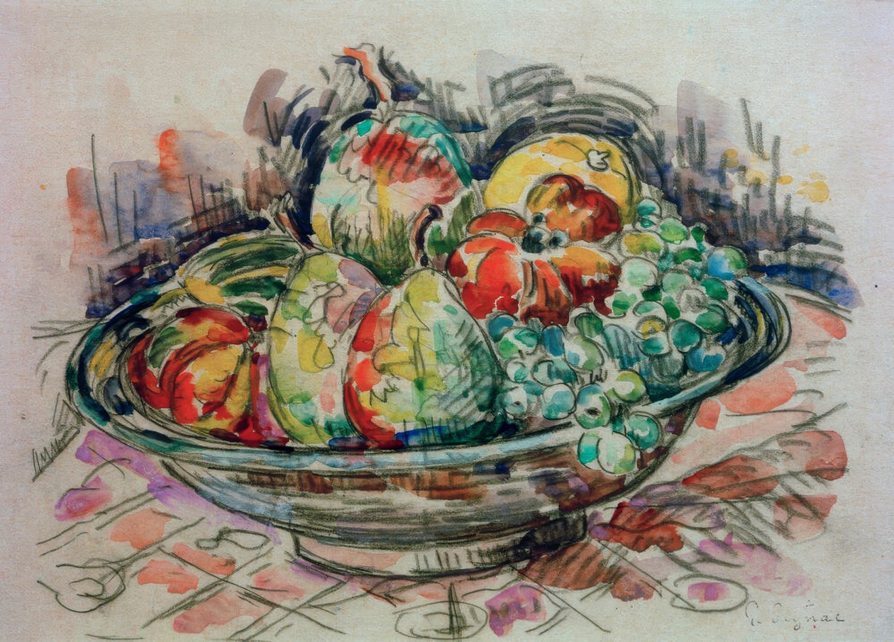Still Life with Fruit Bowl by Paul Signac