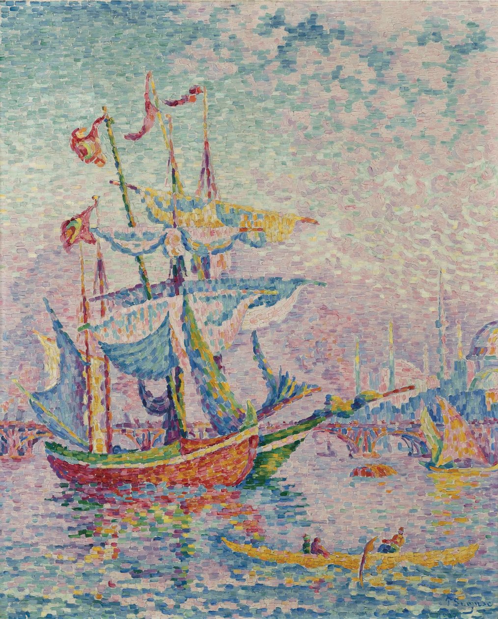 The Golden Horn. The Bridge by Paul Signac