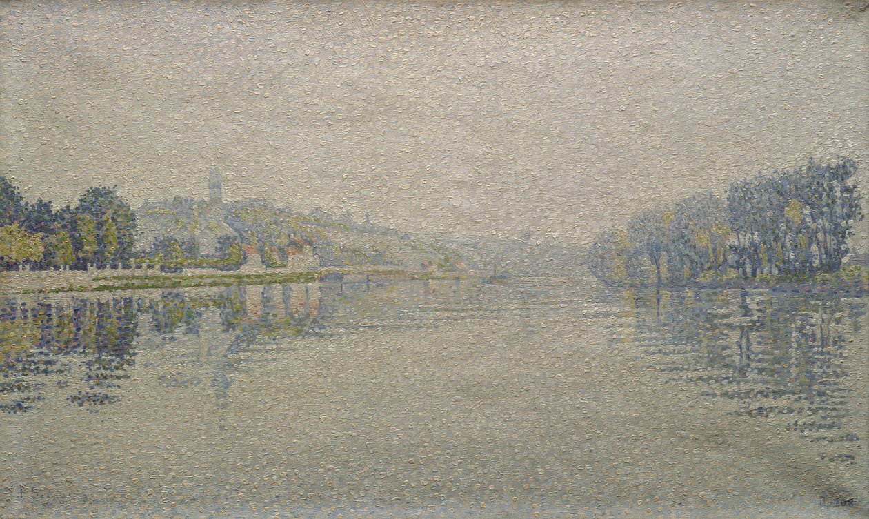 View of the Seine at Herblay by Paul Signac