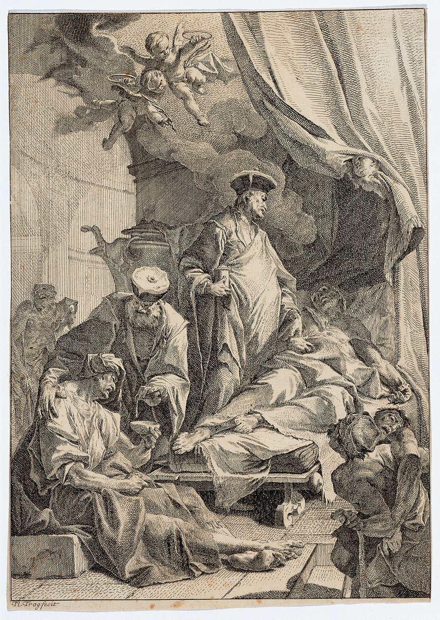 Saints Cosmas and Damian Caring for the Sick by Paul Troger