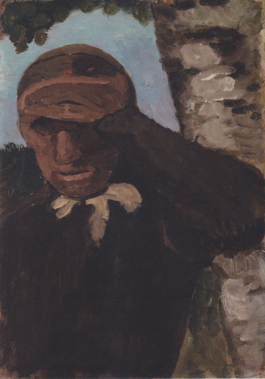 Old Peasant Woman with Hand on Forehead by Paula Modersohn Becker