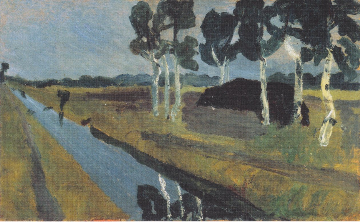 Gray Landscape with Moor Canal by Paula Modersohn Becker