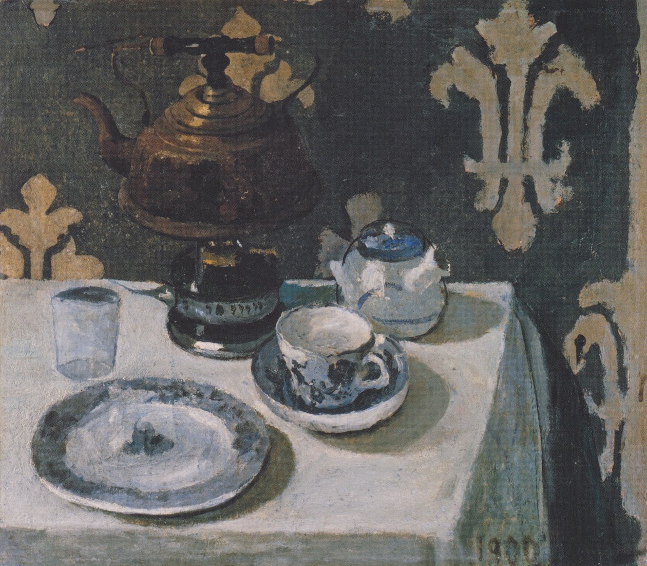 Still Life with Blue and White Porcelain and Teapot by Paula Modersohn Becker