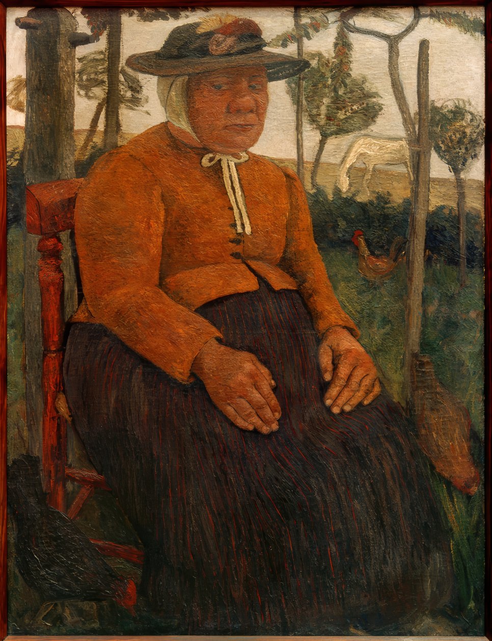 Old Poor Woman Sitting in the Garden by Paula Modersohn Becker