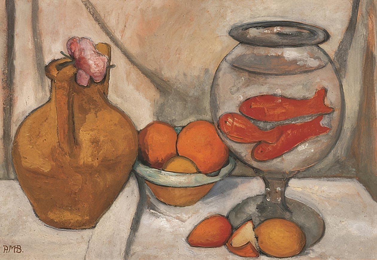 Still Life with Goldfish Bowl by Paula Modersohn Becker