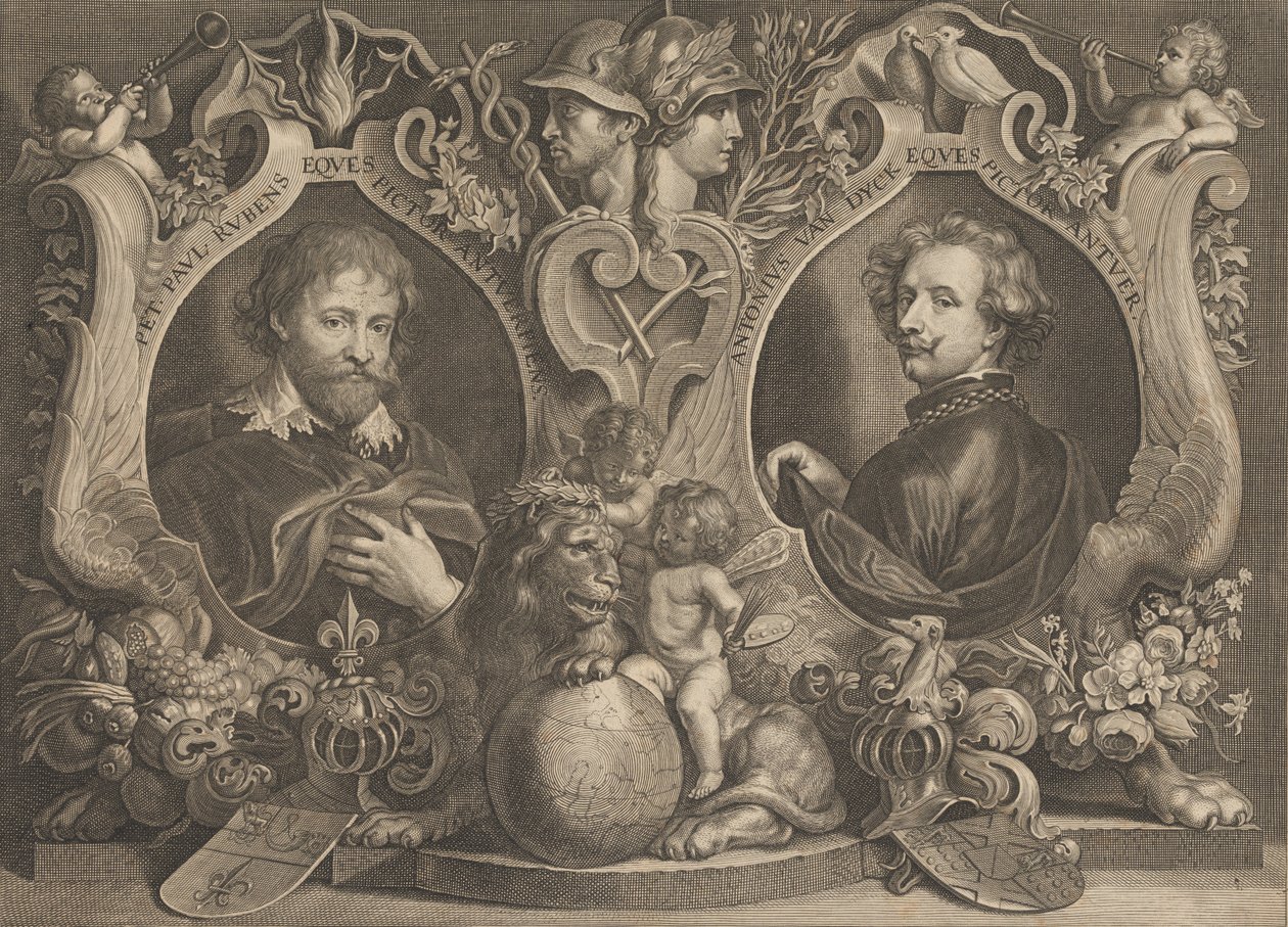 Antonius Van Dyck Eques and Peter Paul Rubens Eques by Paulus Pontius