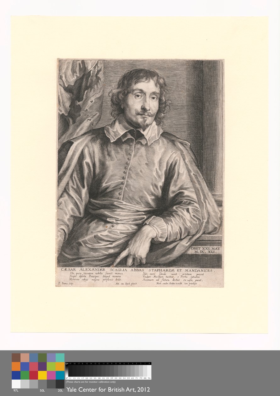 Caesar Alexander Scaglia Abbas Staphardae et Mandanices by Paulus Pontius