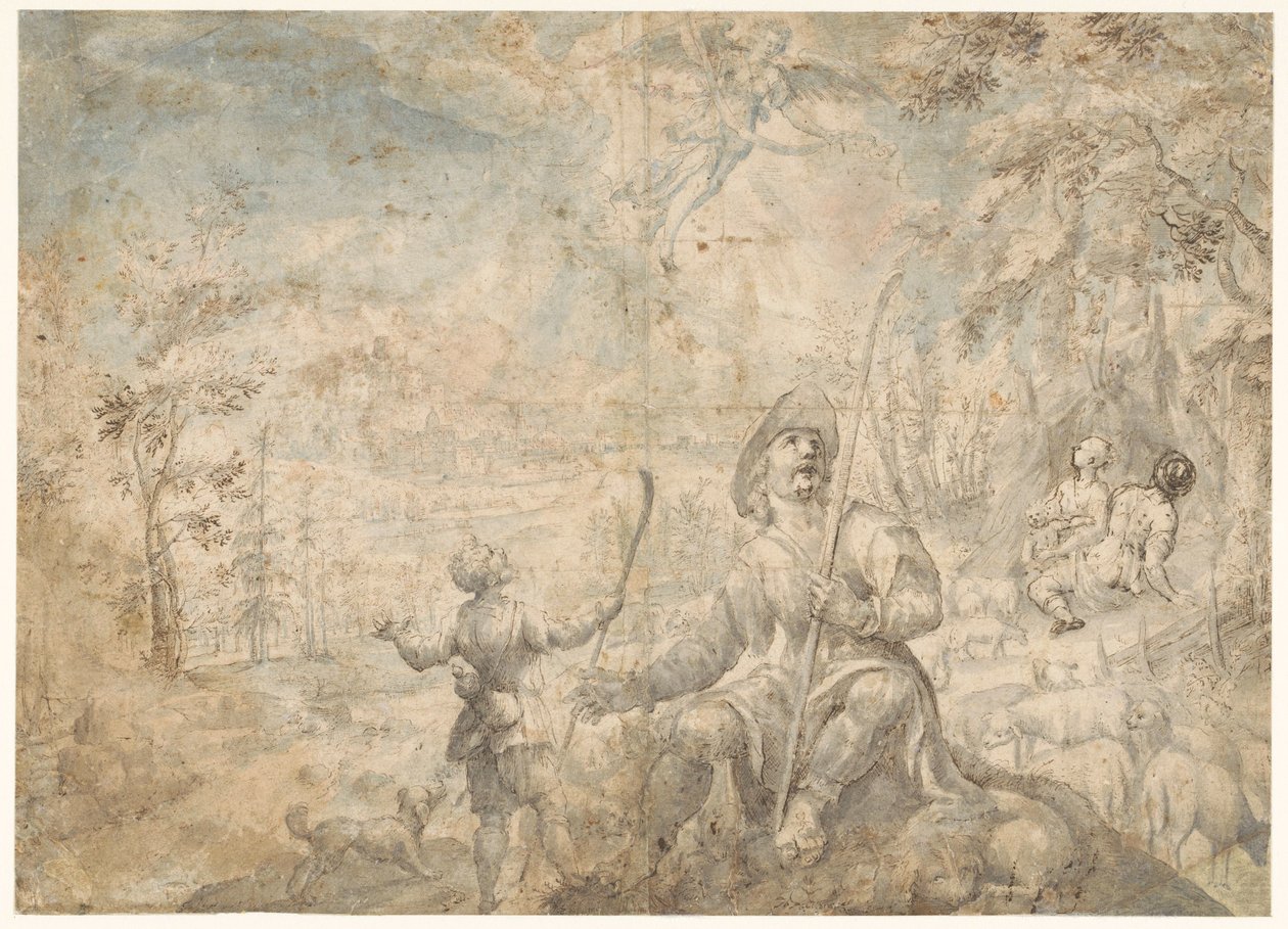 Annunciation to the Shepherds by Paulus Willemsz. van Vianen