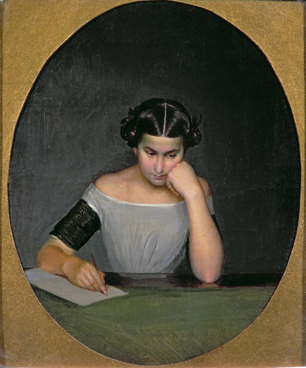 Portrait of Olga Petrovna Zhdanovich as a Child by Pavel Andreevich Fedotov