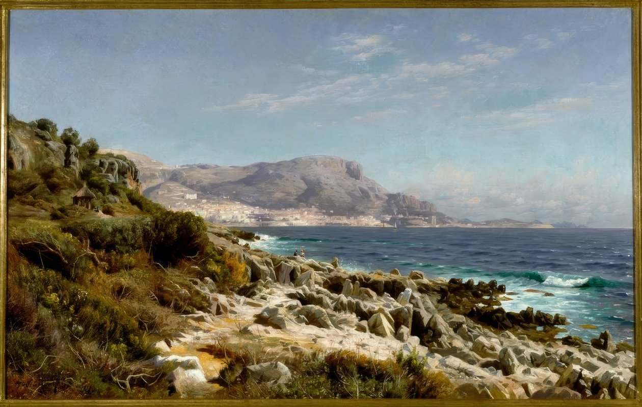 Coast near Monte Carlo by Peder Monsted