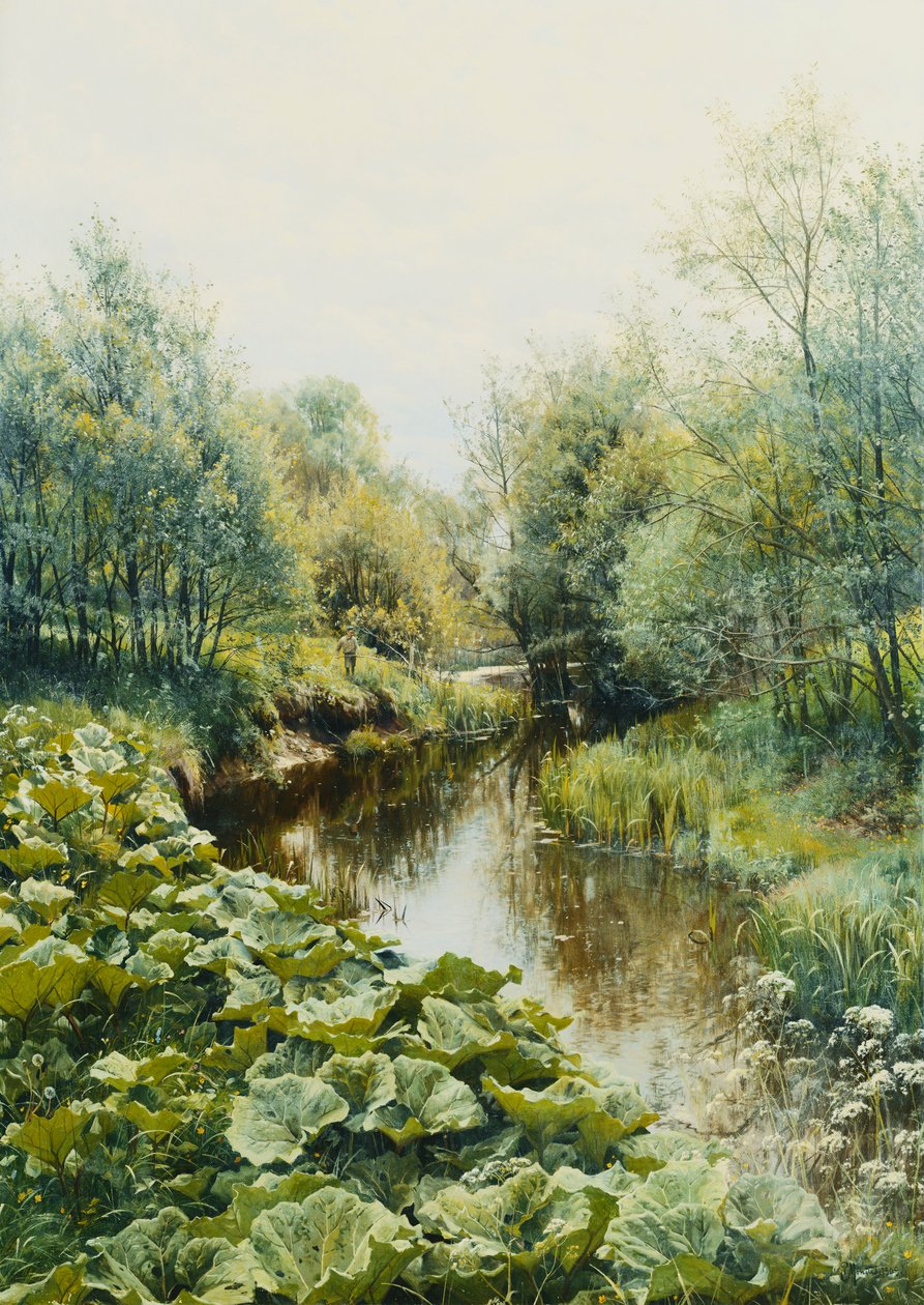 Summerday at the Stream by Peder Monsted
