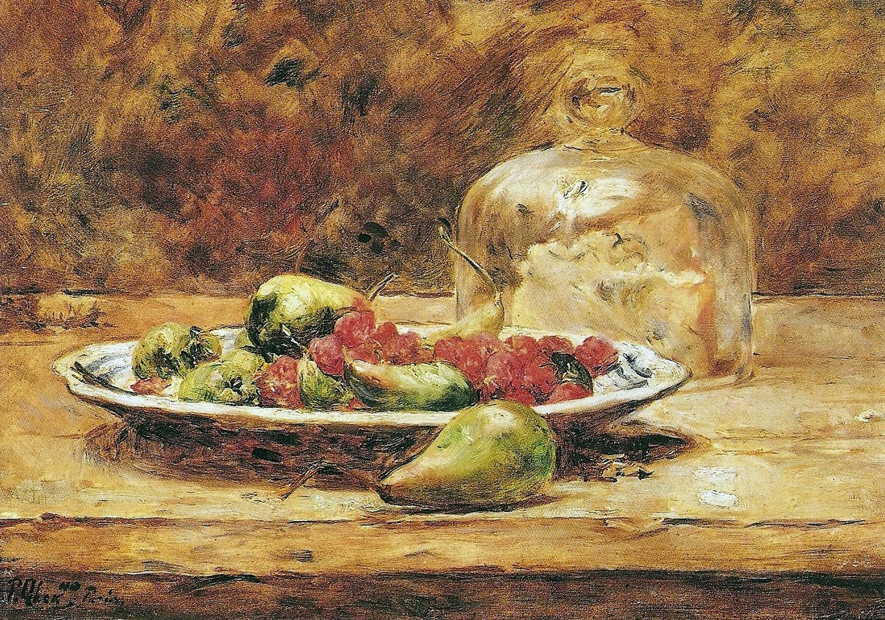 Still Life - Pears and Strawberries by Pedro Alexandrino Borges