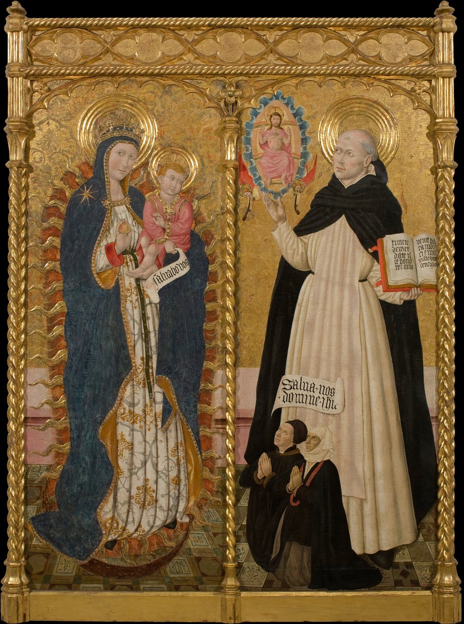 Apocalyptic Virgin and Saint Vincent Ferrer with Two Donors by Pedro García de Benabarre