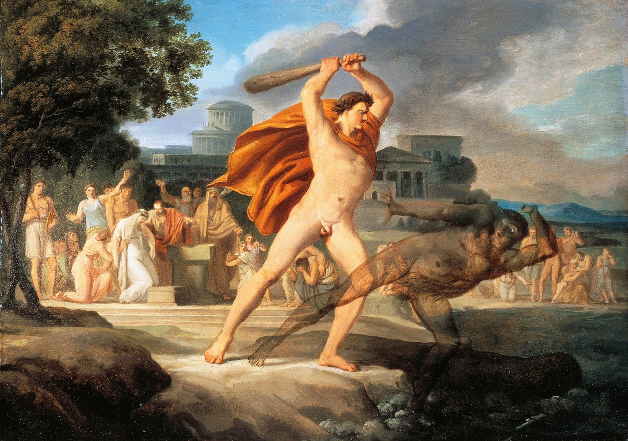 Hercules defeats Thanatos by Pelagio Palagi