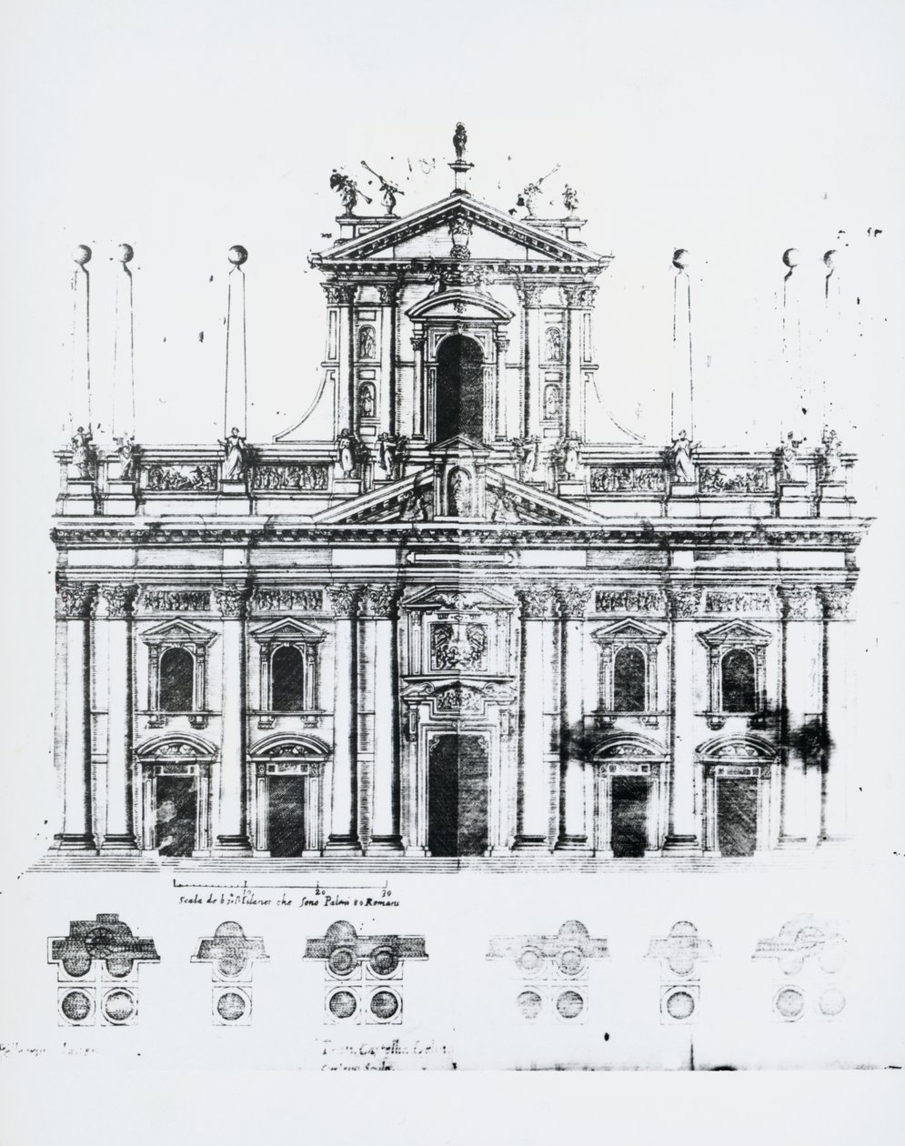 Design for facade of Milan cathedral by Pellegrino Tibaldi