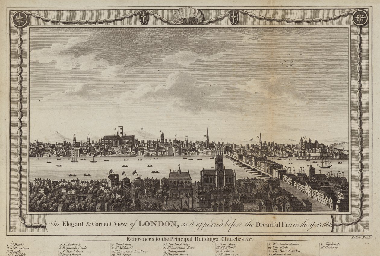 View of London by Peltro William Tomkins