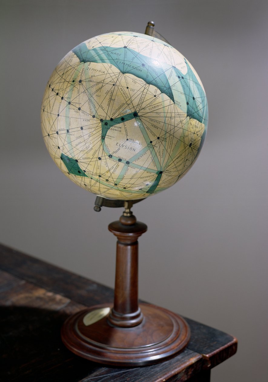 Globe of the Planet Mars, Made 1903-09 by Percival Lowell