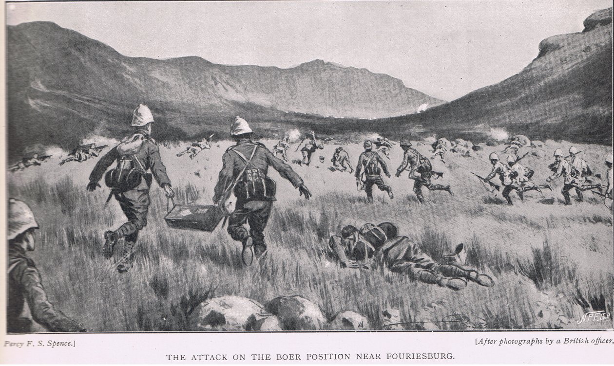 The attack on the Boer position near Fouriesburg by Percy F.S. Spence