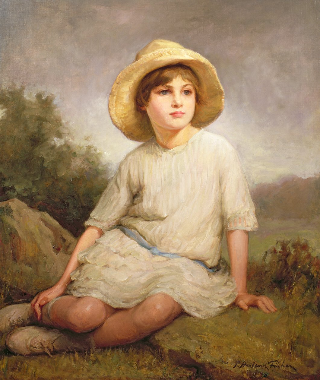 The Straw Hat by Percy Harland Fisher