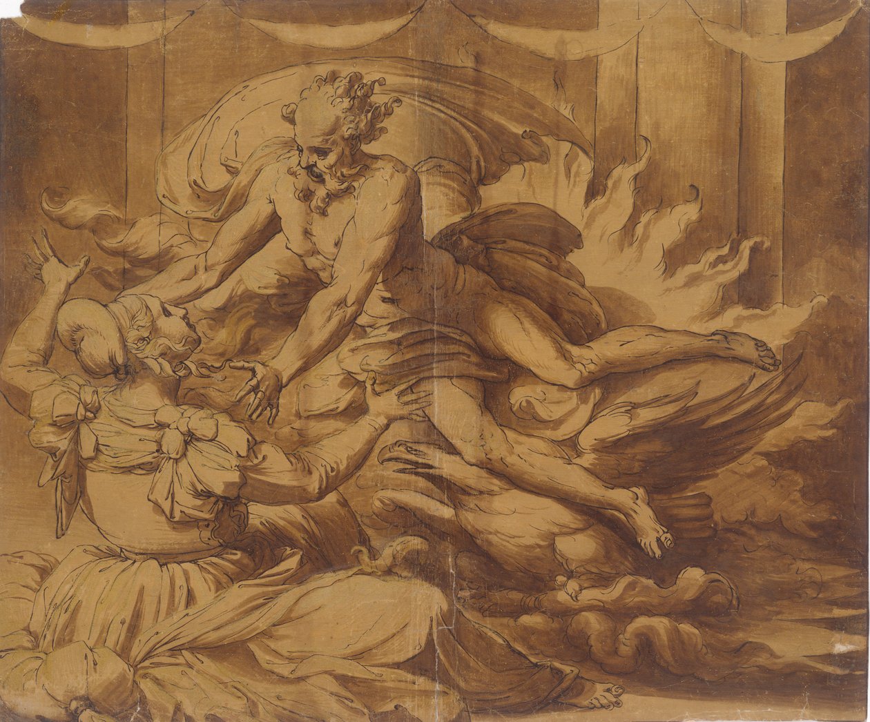 Jupiter Appearing to Semele, 1501-47 by Perino del Vaga