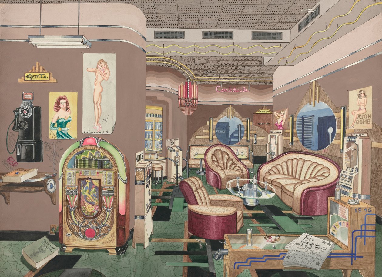 Cocktail Lounge, 1946 by Perkins Harnly