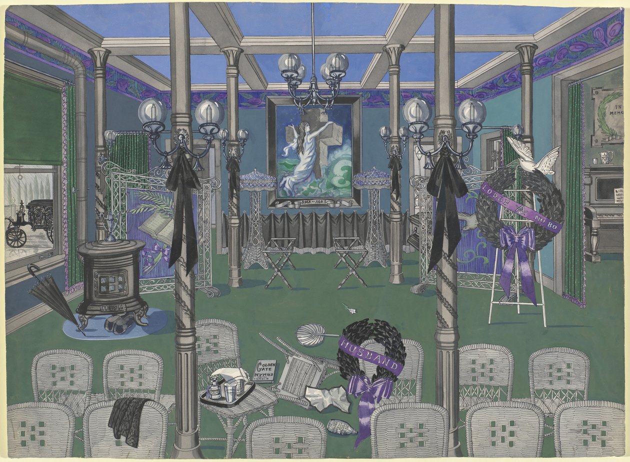 Funeral Parlor, 1895-1920 by Perkins Harnly