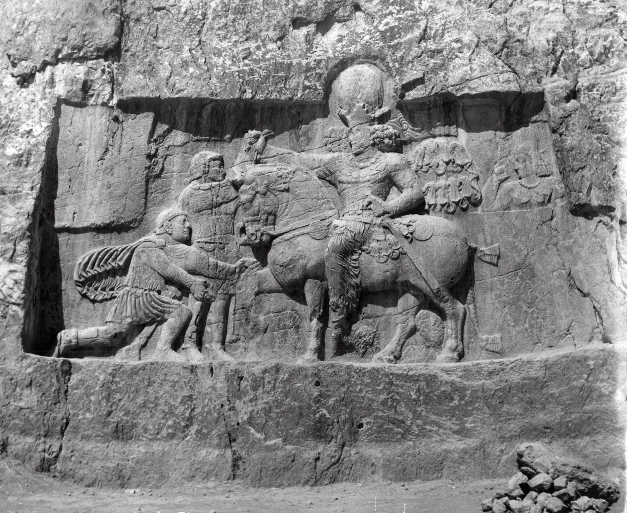 Relief Depicting the Victory of King Shapur I over Philip the Arab and Emperor Valerian by Persian