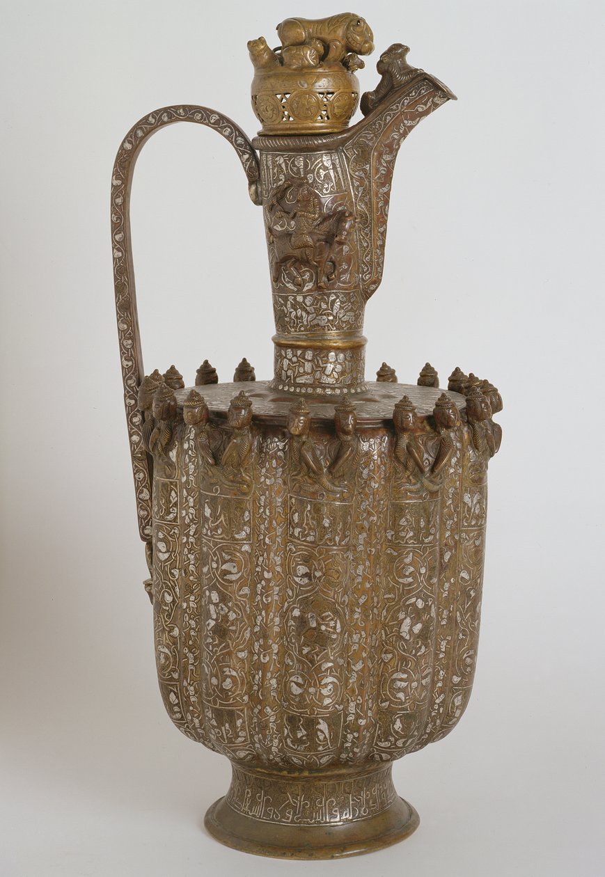 Pitcher with a handle and lid, from Khorasan, Safavid Dynasty by Persian School