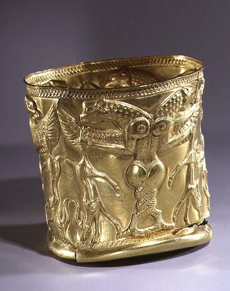 Goblet Decorated with Mythological Creatures, Northwestern Iran, c.1200-1100 BC by Persian School