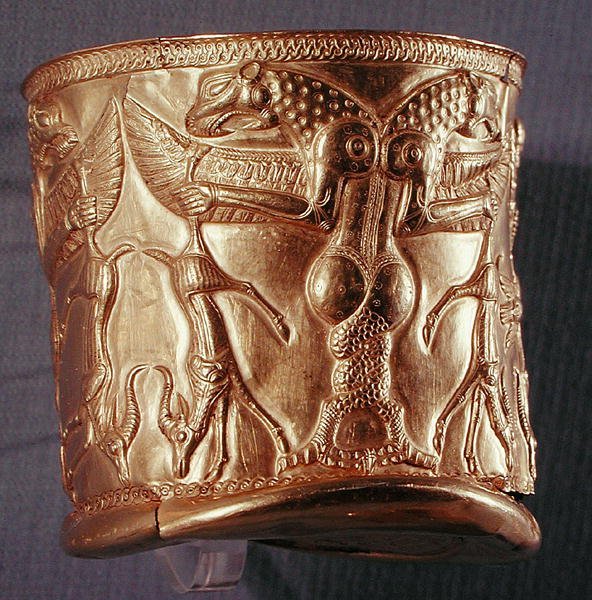Goblet decorated with mythological creatures, northwestern Iran by Persian School