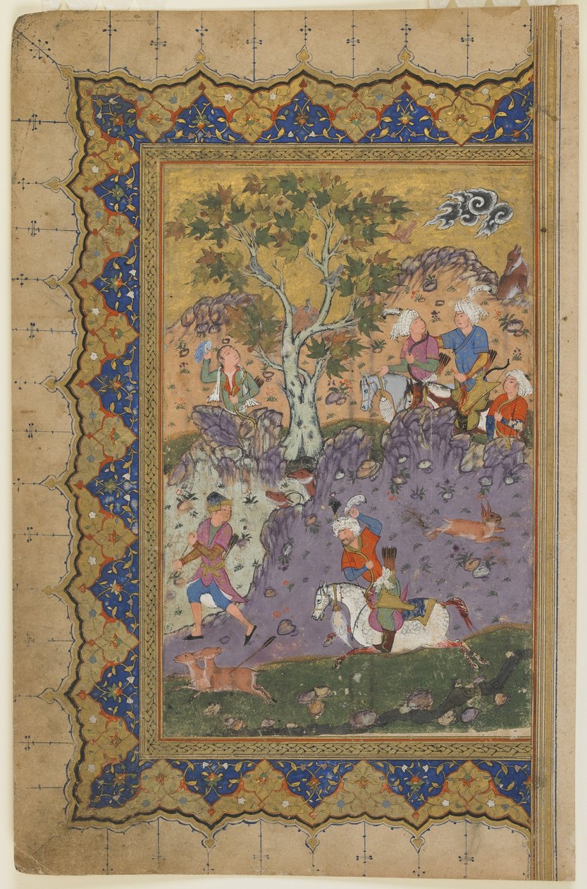 A Prince Hunting by Persian School