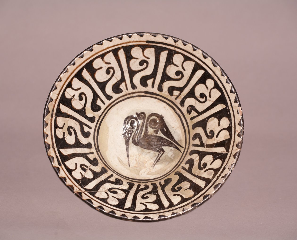 Bowl (with bird design) by Persian School