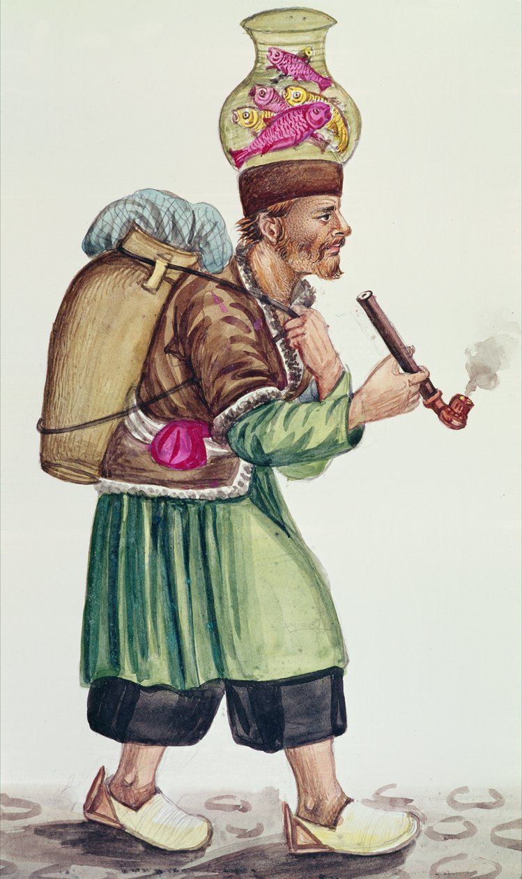 The fishmonger by Persian School