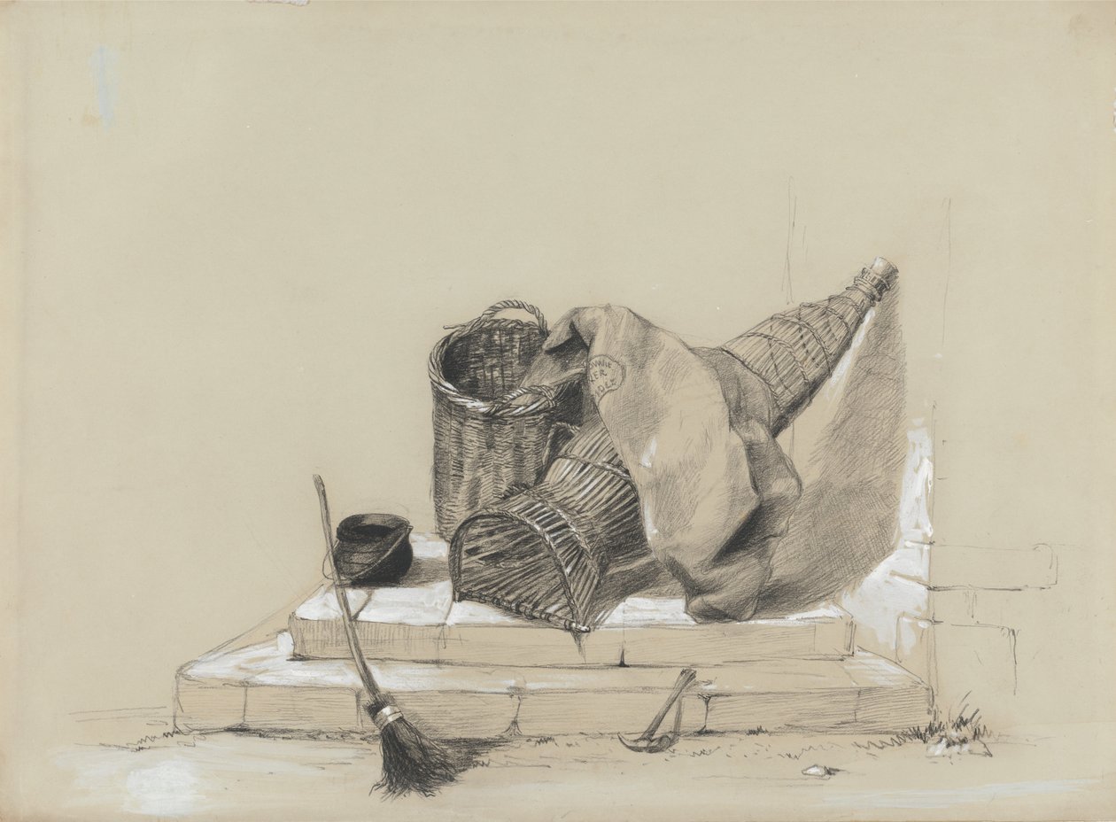 Still Life with Broom by Peter de Wint