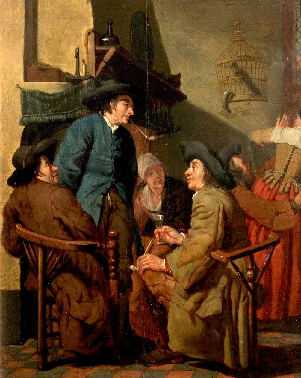 Interior, Figures Smoking by Peter Jacob Horemans
