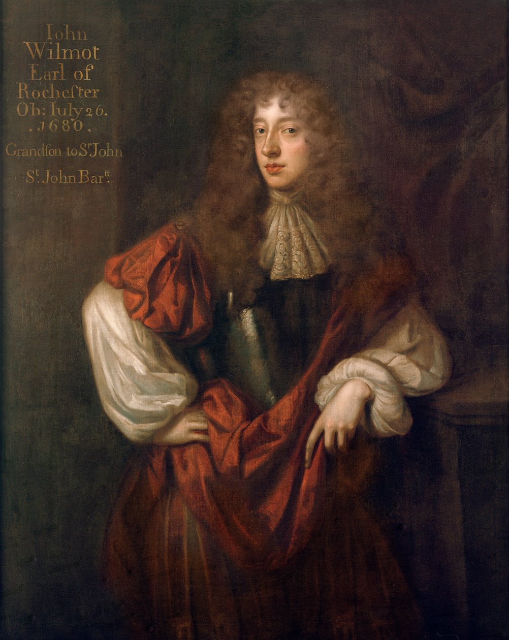 Portrait of John Wilmot (1647-80) 2nd Earl of Rochester by Peter Lely