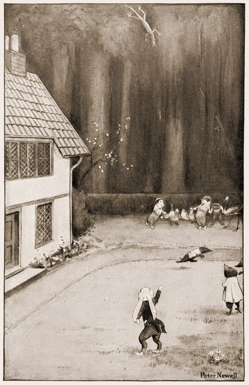 Catch Him, You by the Hedge, Illustration for Lewis Carroll