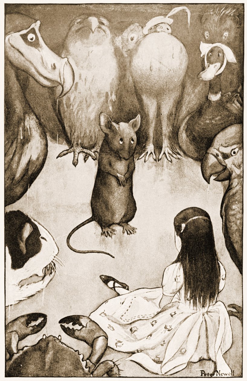 "Mine is a Long and Sad Tale," Said the Mouse, Illustration for Lewis Carroll
