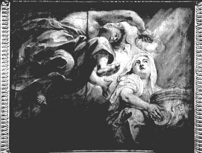 Religion Crowned by Genius, study for The Apotheosis of James I, c.1629-34 by Peter Paul Rubens